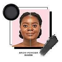 Billion Dollar Brows | Eyebrow Powder | Lightweight Formula | Natural Eyebrows | Quality | Natural Tones | Eyebrow Filler | Soft Texture | Vibrant Color | Vegan | Cruelty-Free | Easy to Apply (Raven Powder + Duo Definer Brush)