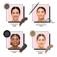 Billion Dollar Brows | Eyebrow Powder | Lightweight Formula | Natural Eyebrows | Quality | Natural Tones | Eyebrow Filler | Soft Texture | Vibrant Color | Vegan | Cruelty-Free | Easy to Apply (Raven Powder + Duo Definer Brush)