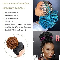 Kgbfass Large Loc Petal Bun Locs Drawstring Ponytail Dreadlock Buns Brown Braided Curly Dreadlock Faux Locs Clip In On Braids Po