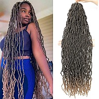 Faux Locs Crochet Hair For Women Soft Locs 36 Inch 5 Packs Crochet Faux Locs For Butterfly Locs Crochet Hair Pre Looped Curly Wa