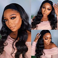 Feibin Headband Wig Human Hair Wigs For Black Women Human Hair Headband Wig Body Wave 14 Inch Wear And Go Wigs Glueless Human Ha