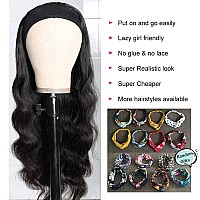 Feibin Headband Wig Human Hair Wigs For Black Women Human Hair Headband Wig Body Wave 14 Inch Wear And Go Wigs Glueless Human Ha