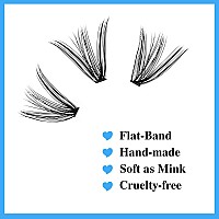 Lash Clusters Extensions 40 Roots Individual Lash Clusters 007 D Curl 13Mm Thickness Diy Eyelash Extensions Natural Look Reusab