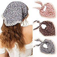 Molans Bandana Headband Chiffon Scarf Headbands Hair Bandana Floral Hair Kerchief Print Hair Scarves Kerchief For Women