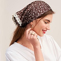 Molans Bandana Headband Chiffon Scarf Headbands Hair Bandana Floral Hair Kerchief Print Hair Scarves Kerchief For Women