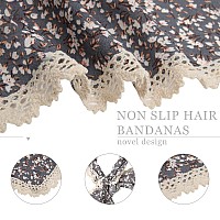 Molans Bandana Headband Chiffon Scarf Headbands Hair Bandana Floral Hair Kerchief Print Hair Scarves Kerchief For Women