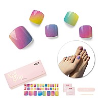 Nailog Semi Cured Gel Nail Strips Toe Nail Polish Strips With Glossy Gel Finishing Buy 3 Get 1 Uv Lamp 32 Pieces Long Lastin