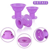 Julbear Hair Rollers 60 Pcs Purple Silicone Curlers Including 30Pcs Large 30Pcs Small Overnight Heatless Curling Rod Headband W