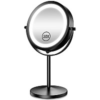 Benbilry Lighted Makeup Mirror 1X10X Magnifying Double Sided Led Vanity Mirror With Lights And Magnification Battery Operated