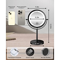 Benbilry Lighted Makeup Mirror 1X10X Magnifying Double Sided Led Vanity Mirror With Lights And Magnification Battery Operated