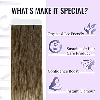 Fshine Ombre Tape In Human Hair Extensions 20 Inch Walnut Brown To Light Brown And Bleach Blonde Tape In Hair Extensions Human H