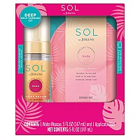 Sol By Jergens Self Tanner Water Mousse In Deep Self Tanning Kit Dyefree Sunless Tanning Foam And Tanning Mitt Cruelty Free