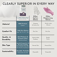 Gaxcoo 100 Premium Cotton Moisturizing Gloves For Dry Hands Eczema No Stitches Overnight Lotion Sleep Spa Treatment For