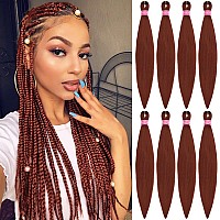 Aqinbel Braiding Hair 26 Inches 8 Bundlespack Pre Stretched Braiding Hair Ginger Braiding Hair Pre Stretched Itch Free Yaki Tex