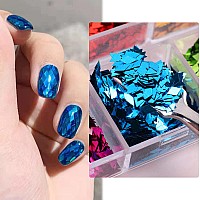 3D Sparkly Glitter Nail Art Sequins Holographic Rhombus Shape Glitters Nail Flakes 12 Colors Rhombus Nail Art Glitter Design F