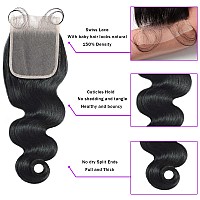 Body Wave Bundles Human Hair 16 18 2014 Bundles With Closure Human Hair Bundles With Lace Closure 4X4 Free Part 100 Unproces