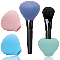 Makeup Brush Covers Silicone Brush Organizer Case For Makeup Storage And Protect Makeup Bag 4 Pack Reusable Brush Holders For