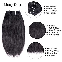 Liang Dian Brazilian Short Human Hair Bundles Natural Color 8 Inch 4 Bundles With 10 Closure 12A Brazilian Virgin Hair 100 Unp