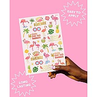 Xo Fetti Flamingo Temporary Tattoos For Kids 50 Styles Final Flamingle Bachelorette Summer Birthday Party Supplies Pool P