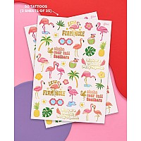 Xo Fetti Flamingo Temporary Tattoos For Kids 50 Styles Final Flamingle Bachelorette Summer Birthday Party Supplies Pool P