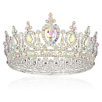 Cocide Queen Crown For Women Crystal Tiara And Crown For Girl Rhinestones Hair Accessories For Wedding Bride Birthday Party Prom