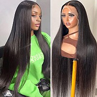 Queen Story 30 Inch Lace Front Wig Human Hair Pre Plucked With Baby Hair 13X4 Straight Lace Front Wigs Human Hair Glueless Wi