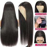 Queen Story 30 Inch Lace Front Wig Human Hair Pre Plucked With Baby Hair 13X4 Straight Lace Front Wigs Human Hair Glueless Wi