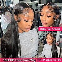 Queen Story 30 Inch Lace Front Wig Human Hair Pre Plucked With Baby Hair 13X4 Straight Lace Front Wigs Human Hair Glueless Wi