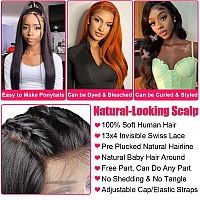 Queen Story 30 Inch Lace Front Wig Human Hair Pre Plucked With Baby Hair 13X4 Straight Lace Front Wigs Human Hair Glueless Wi