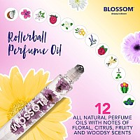 Blossom Roll On Rollerball Perfume Oil With Natural Ingredients Essential Oils Infused With Real Flowers Made In Usa 020 F