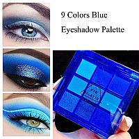 Yeweian Blue Eyeshadow Palette 9 Colors Glitter Matte Eyeshadow Makeup Palettesilver Grey Light Blue Eyeshadow Palette Highly