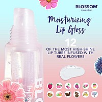 Blossom Scented Moisturizing Lip Gloss Tubes Infused With Real Flowers 03 Fl Oz9Ml Cotton Candy