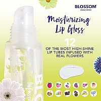 Blossom Scented Moisturizing Lip Gloss Tubes Infused With Real Flowers 03 Fl Oz9Ml Lemon Tart