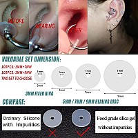 Bodyace 100Pcs Clear Silicone Earrings Backs Clear Piercing Disc For Piercing Bump Plastic Disc Pads Stabilize Earlobe Support