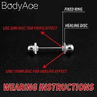 Bodyace 100Pcs Clear Silicone Earrings Backs Clear Piercing Disc For Piercing Bump Plastic Disc Pads Stabilize Earlobe Support