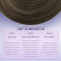 Fshine Hidden Hair Extension Tape Balayage Tape In Extensions Human Hair Brunette To Chestnut Brown And Dark Brown Hair Extensio