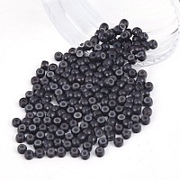 Vlasy 200Pcs Nano Rings Silicone Beads For Nano Ring Human Hair Extensions 5 Color Optional Dark Brown