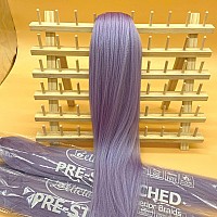 Leticia Light Purple Braiding Hair Pre Stretched Kanekalon Prestretched Braiding Hair Extensions Pack Of 6