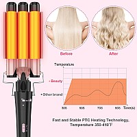 Curling Wand Set Curling Iron Interchangeable 3 Barrel Curler With Ceramic Tourmaline Professional 5 In 1 Wand Curling Iron For