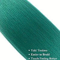 Gozill Braiding Hair Pre Stretched Dark Green Kanekalon Braiding Hair Prestretched Ez Braid Hypoallergenic Braiding Hair Colored