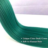 Gozill Braiding Hair Pre Stretched Dark Green Kanekalon Braiding Hair Prestretched Ez Braid Hypoallergenic Braiding Hair Colored