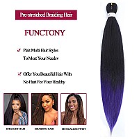 Pre Stretched Braiding Hair 26 Inch 8 Packs Professional Soft Yaki Braiding Hair For Braids Hot Water Setting Synthetic Crochet