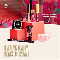 W7 12 Days Of Beautiful Holiday Advent Calendar 202412 Individually Boxed Makeup Cosmetic Surprises Cruelty Free Christmas