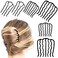 6 Piece Metal Hair Side Combs Hair Fork Clip Teeth Hair Pin Stick for Updo Bun, U Shape Hair Combs for Vintage Hairstyle Hair Accessories