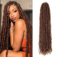 Niseyo Nu Long Prelooped Butterfly Locs Crochet Hair 36 Inch 6 Packs Light Weight Soft Distressed Locs 30Light Brown