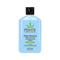 Hempz Triple Moisture Herbal Shampoo, Grapefruit & Peach Scent, Intensely Hydrate and Nourish, 8.5 oz.