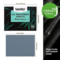 Oil Absorbing Facial Blotting Sheets For Oily Skin, 800 Count, Natural Bamboo Charcoal Face Blotting Paper, Face Oil Wipes, 3 7/8