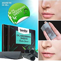 Oil Absorbing Facial Blotting Sheets For Oily Skin, 800 Count, Natural Bamboo Charcoal Face Blotting Paper, Face Oil Wipes, 3 7/8