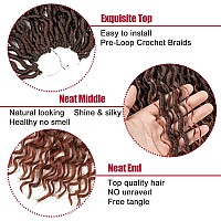 Aipin New Goddess Locs Crochet Hair 112 Strands 18 Inch River Locs Boho Hippie Locs Wavy Crochet With Curly Hair In Middle And E