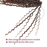 Aipin New Goddess Locs Crochet Hair 112 Strands 18 Inch River Locs Boho Hippie Locs Wavy Crochet With Curly Hair In Middle And E